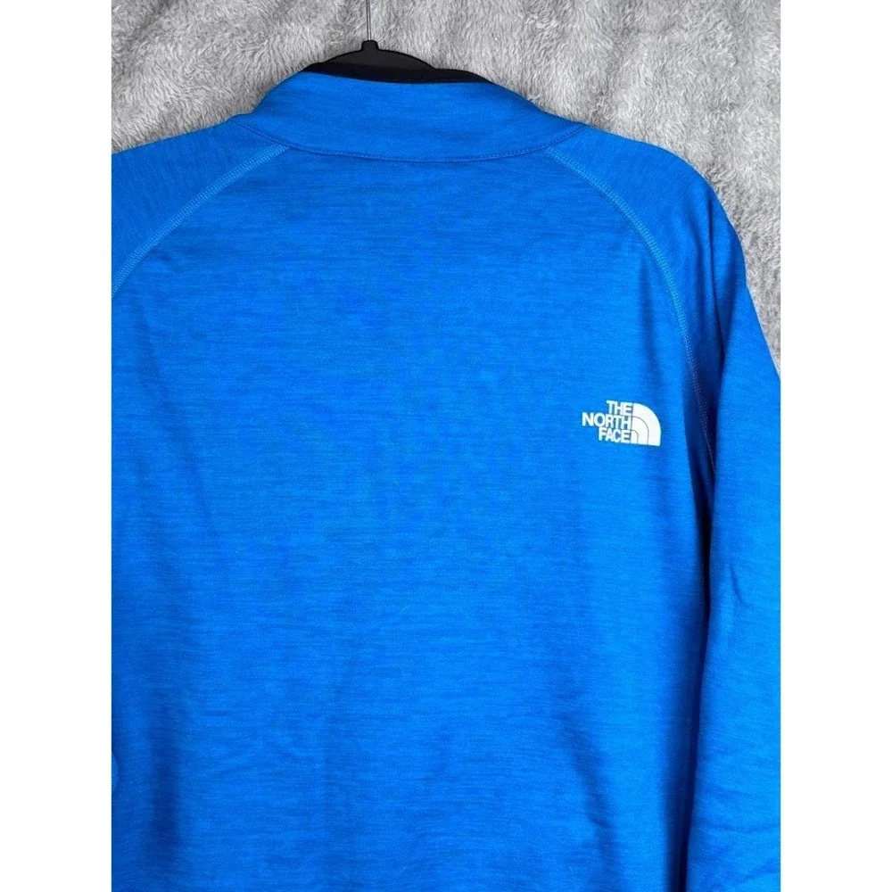 The North Face Men's XL Blue 1/4 Zip Fleece Pullover Jacket w/ Zip Pocket Hiking